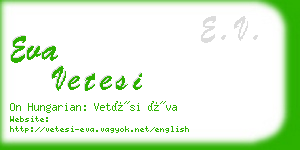 eva vetesi business card